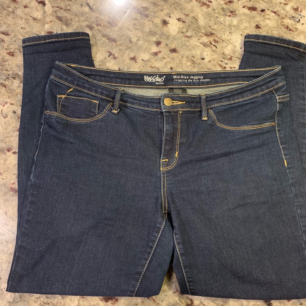 Dark stretch Jeggings 12/31 short